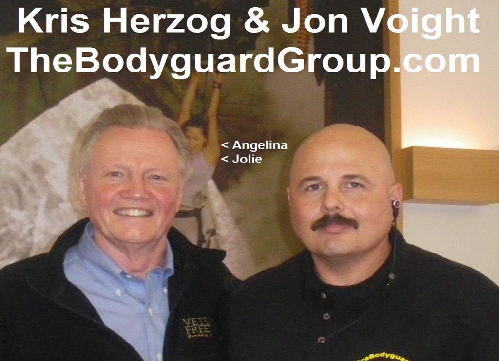 Famous celebrity bodyguard Kris Herzog and Jon Voight, famous celebrity bodyguard kris herzog of the bodyguard group of beverly hills 90210