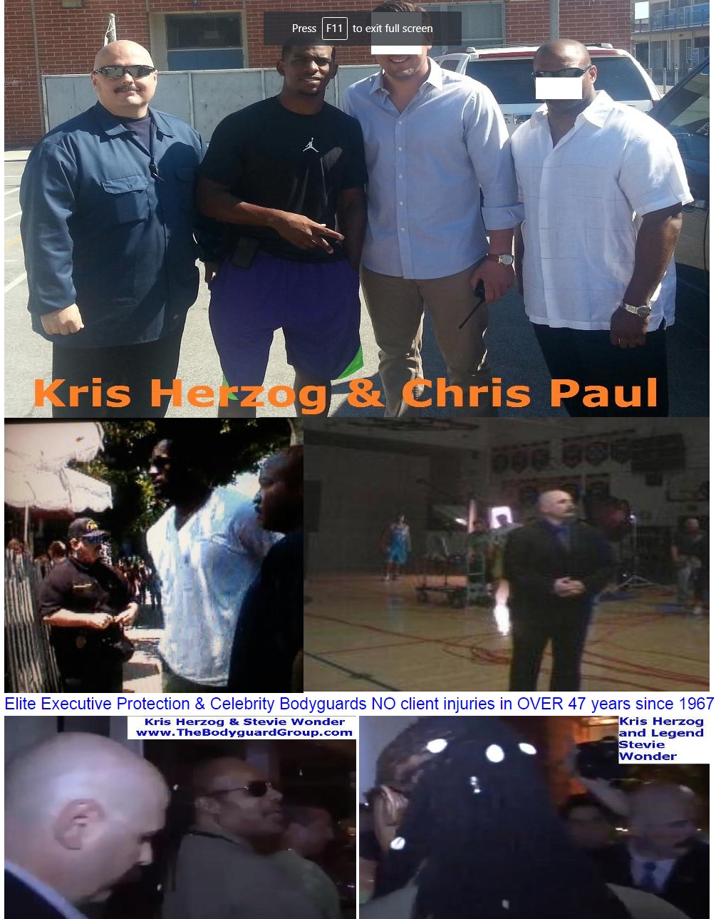 Kris Herzog, famous celebrity bodyguard Kris Herzog NBA