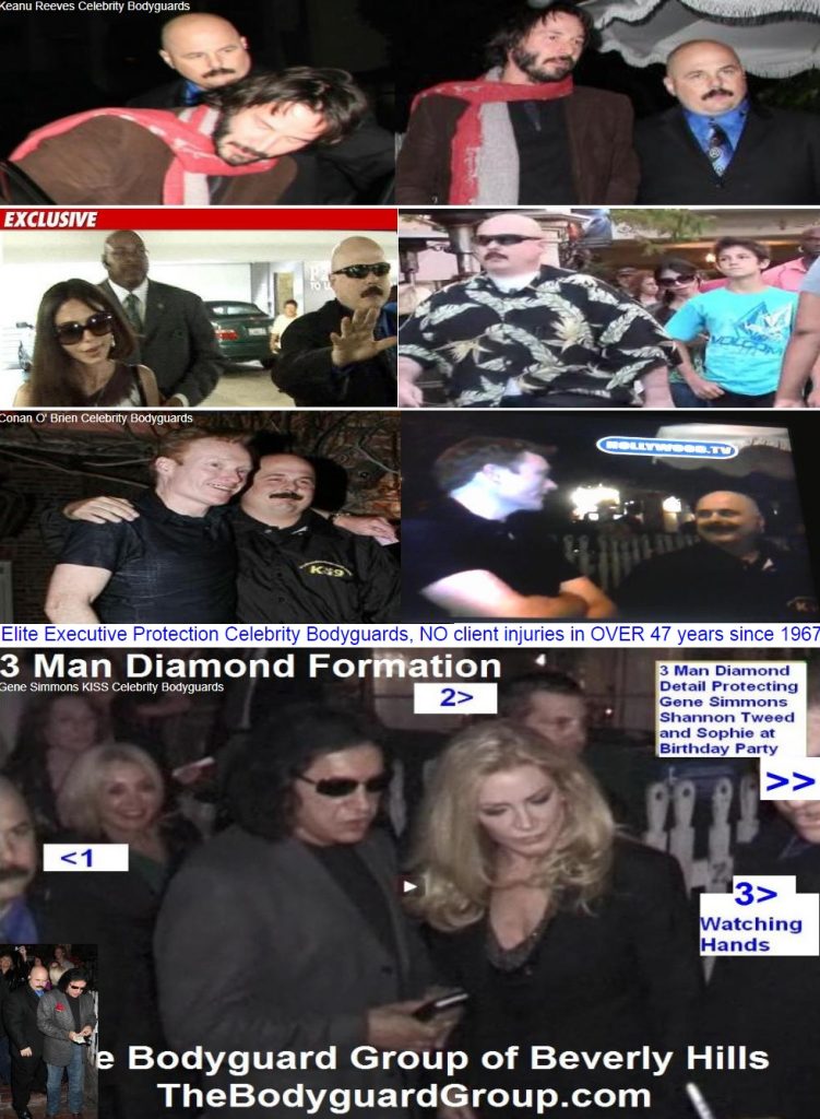 Kris Herzog and The Bodyguard Group of Beverly HIlls los angeles celebrity bodyguards for hire 90210, Keanu Reeves bodyguards