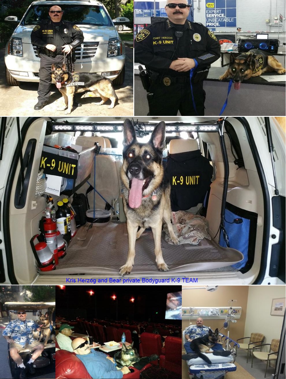 Kris Herzog, famous celebrity bodyguard Kris Herzog K9 unit