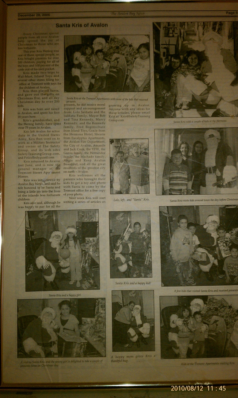 Kris Herzog, famous celebrity bodyguard Kris Herzog santa kris