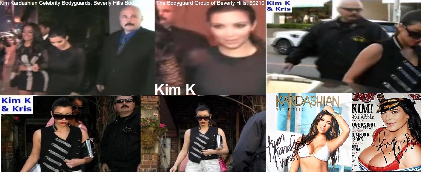 Kim Kardashian West and Kris, Kim Kardashian celebrity bodyuard Kris Herzog and The Bodyguard Group of Beverly Hill 90210