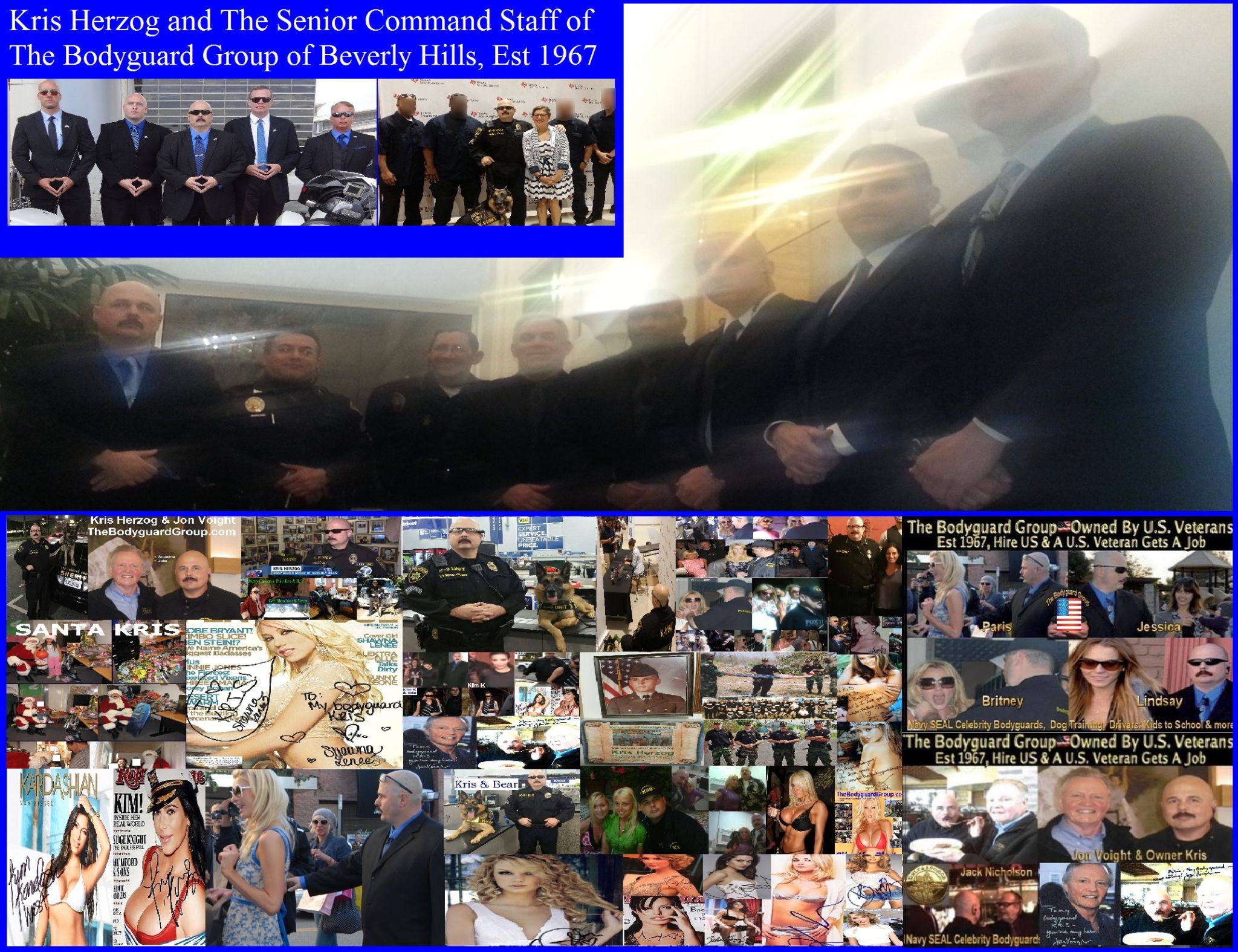 Famous celebrity bodyguard Kris Herzog, The Bodyguard Group of Beverly Hills, 90210, Los Angeles armed celebrity bodyguards for hire POLICE BODYGUARDS FOR HIRE LOS ANGELES BEVERLY HILLS