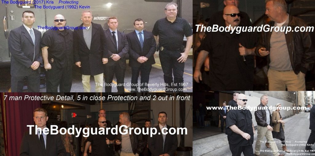 Celebrity Bodyguards Kris Herzog and The Bodyguard Group of Beverly Hills Protecting Kevin Costner