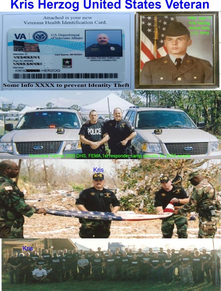 KRIS HERZOG U.S. VETERAN ID Card. Famous celebrity bodyguard Kris Herzog owner of The Bodyguard Group of Beverly Hills security 90210