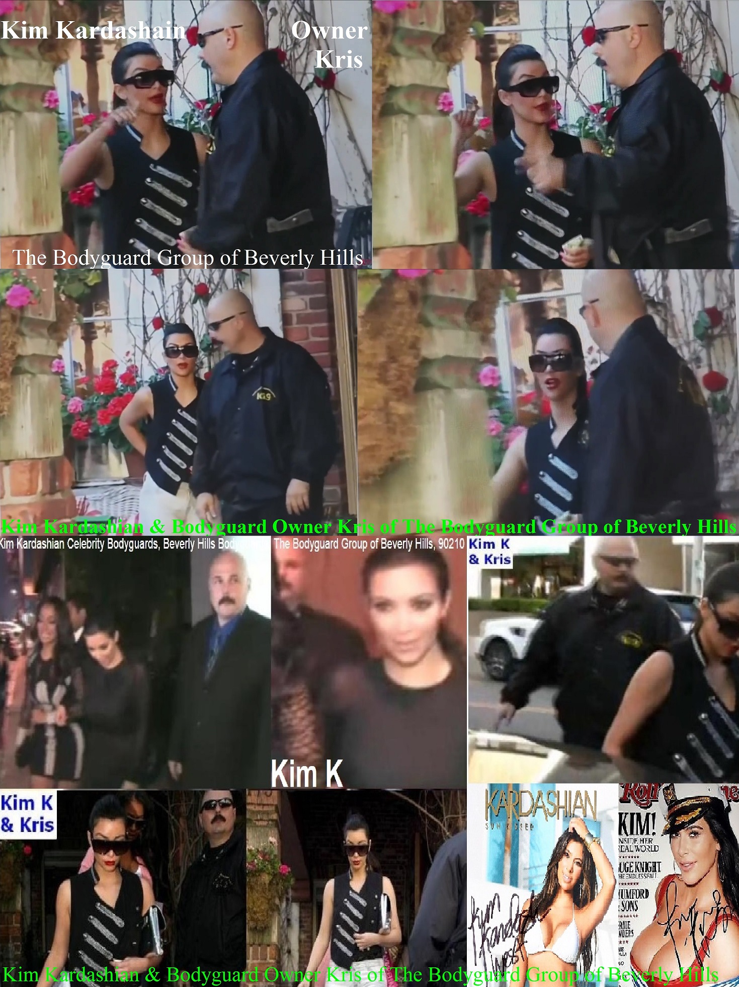Kim Kardashian Bodyguards Famous celebrity bodyguards Kris Herzog The Bodyguard Group of Beverly Hills, 90210 Los Angeles celebrity bodyguards for hire