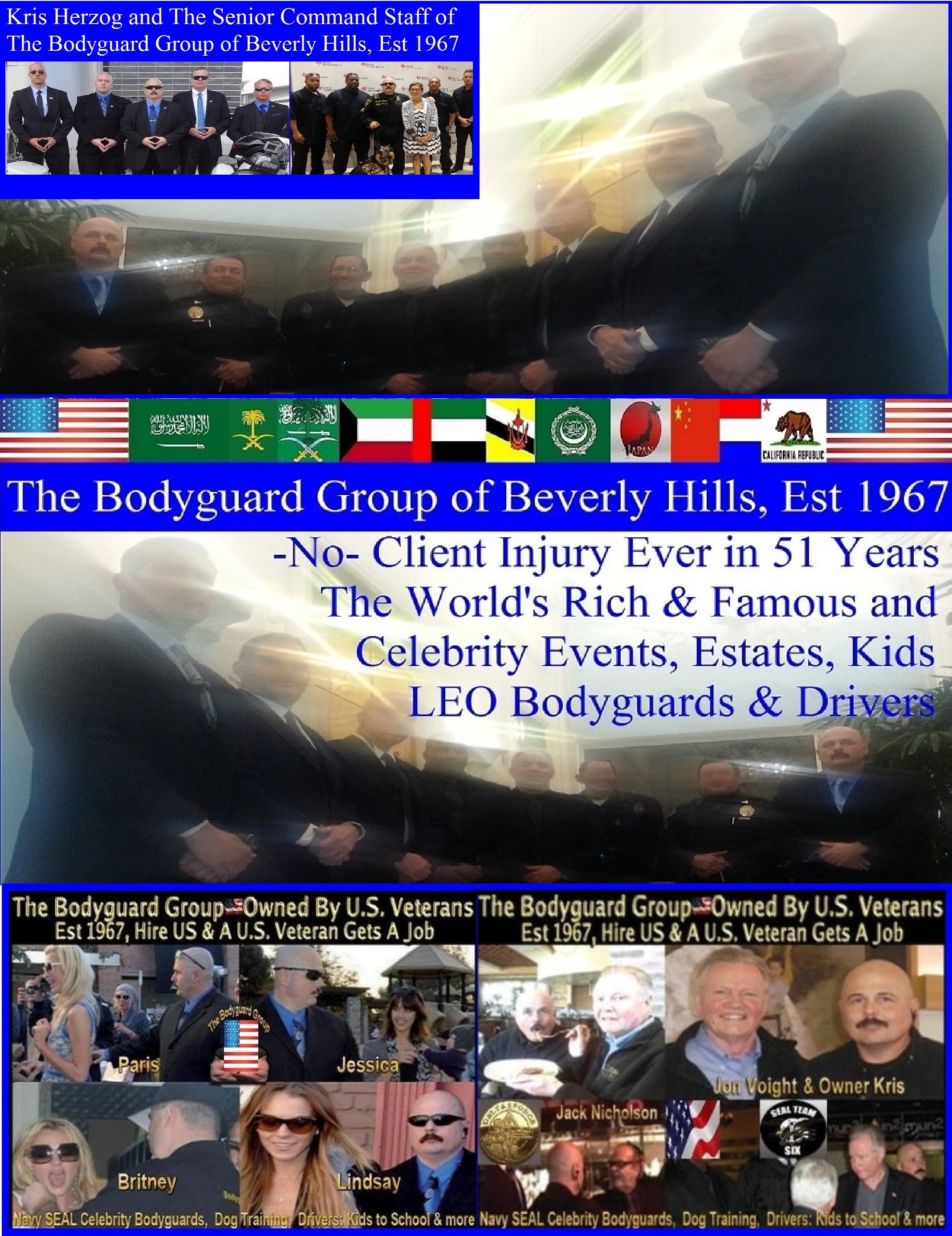 Kris Herzog, The Bodyguard Group of Beverly Hills, 90210, Los Angeles armed celebrity Beverly Hills bodyguards for hire, Bel Air security bodyguards