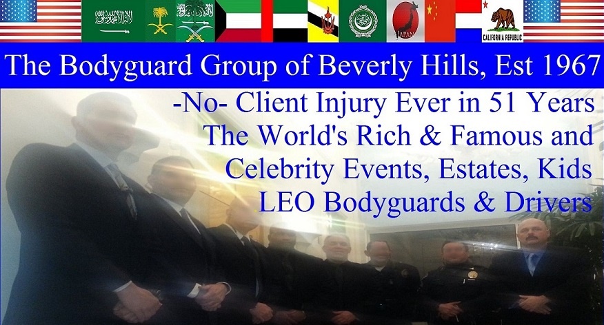 The Bodyguard Group of Beverly Hills security 90210, Los Angeles Celebrity Bodyguards for hire, Beverly Hills estate security patrol guards. Famous celebrity bodyguard Kris Herzog bel air security