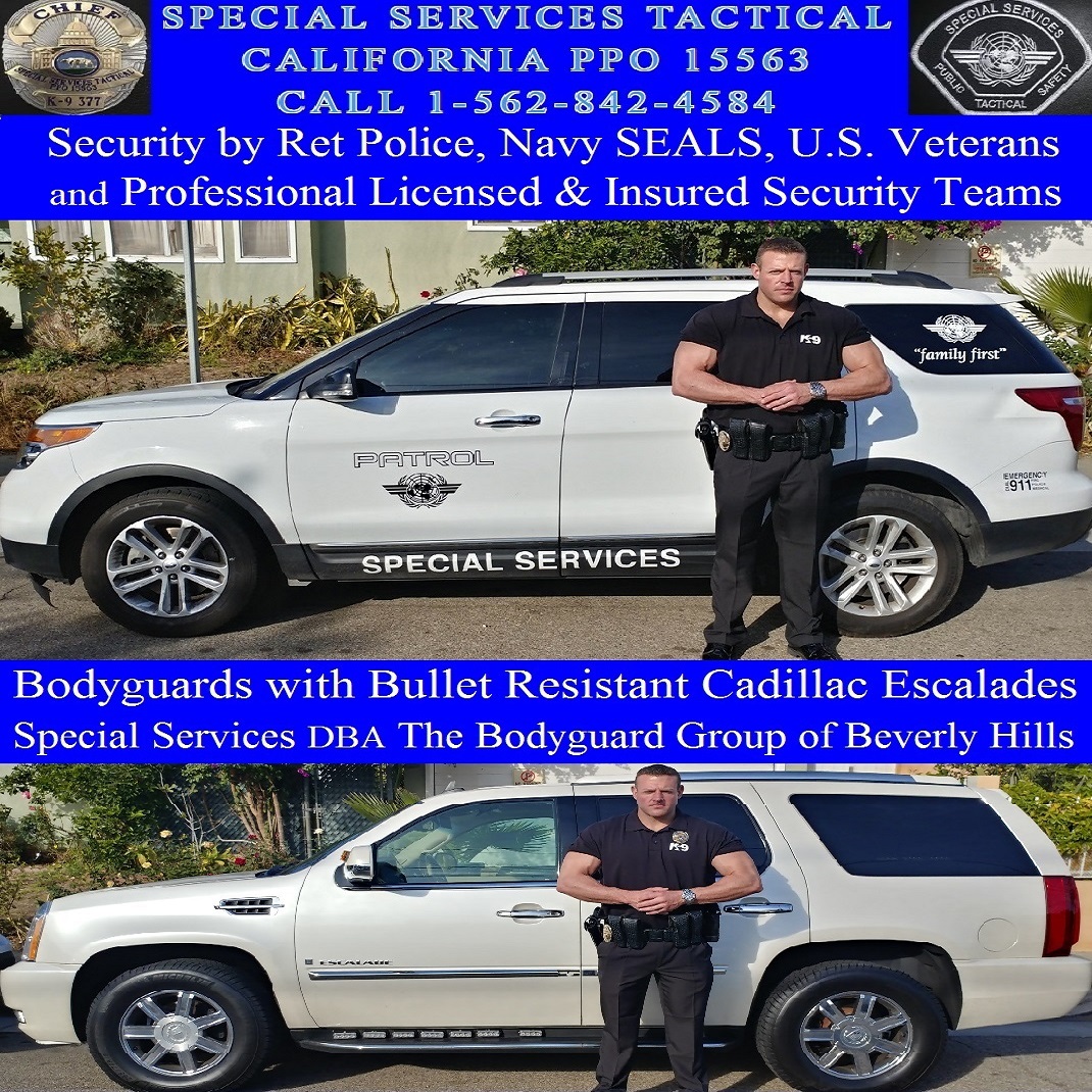everly Hills Security Patrol, SST 15563 dba Beverly Hills security guards for hire, the bodyguard group of Beverly hills security patrol alarm response, CA 90210