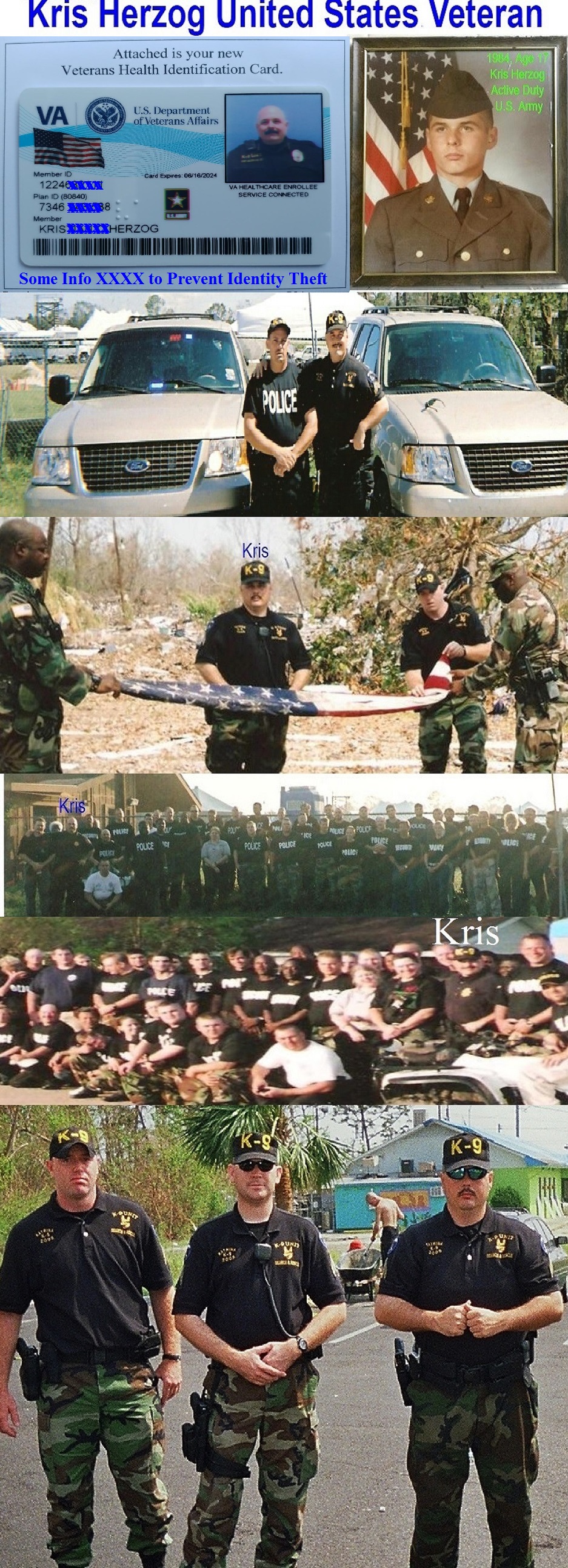 KRIS HERZOG U.S. VETERAN ID. Famous celebrity bodyguard Kris Herzog The Bodyguard Group of Beverly Hills security 90210