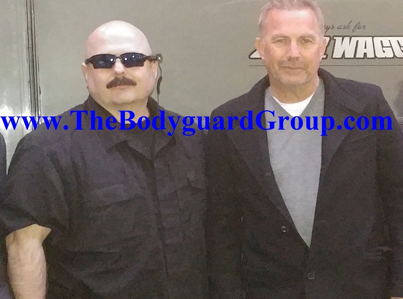 Celebrity Bodyguard Kris Herzog Bodyguarding The Bodyguard Kevin Costner the bodyguard group of beverly hills 90210 2019