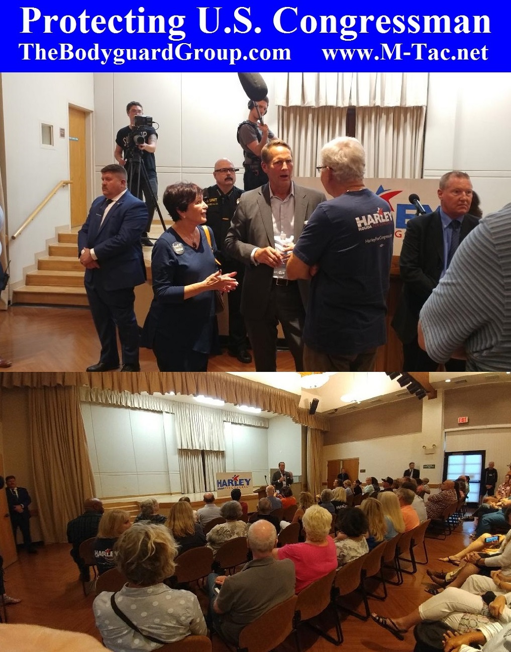 Kris Herzog and The Bodyguard group of Beverly Hills with Special Services tactical PPO 15563 protecting U.S. Congressman 2019