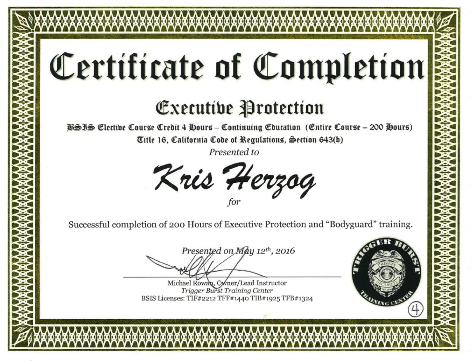 Celebrity Bodyguard Kris Herzog firearms training The Bodyguard Group of Beverly Hills 90210 securityCelebrity Bodyguard Kris Herzog firearms training The Bodyguard Group of Beverly Hills 90210 security