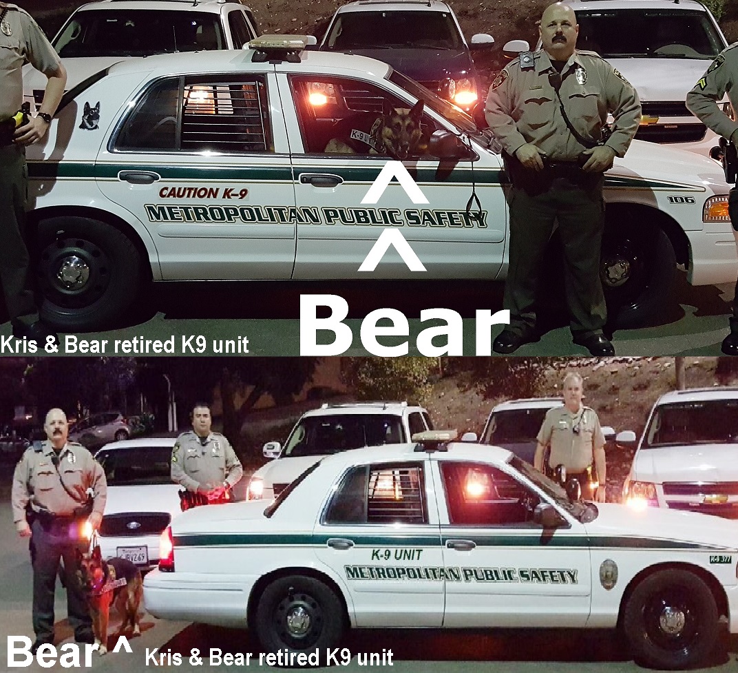 Kris Herzog and Bear, Kris and Bear, retired K-9 unit, The Bodyguard Group of Beverly Hills security 90210