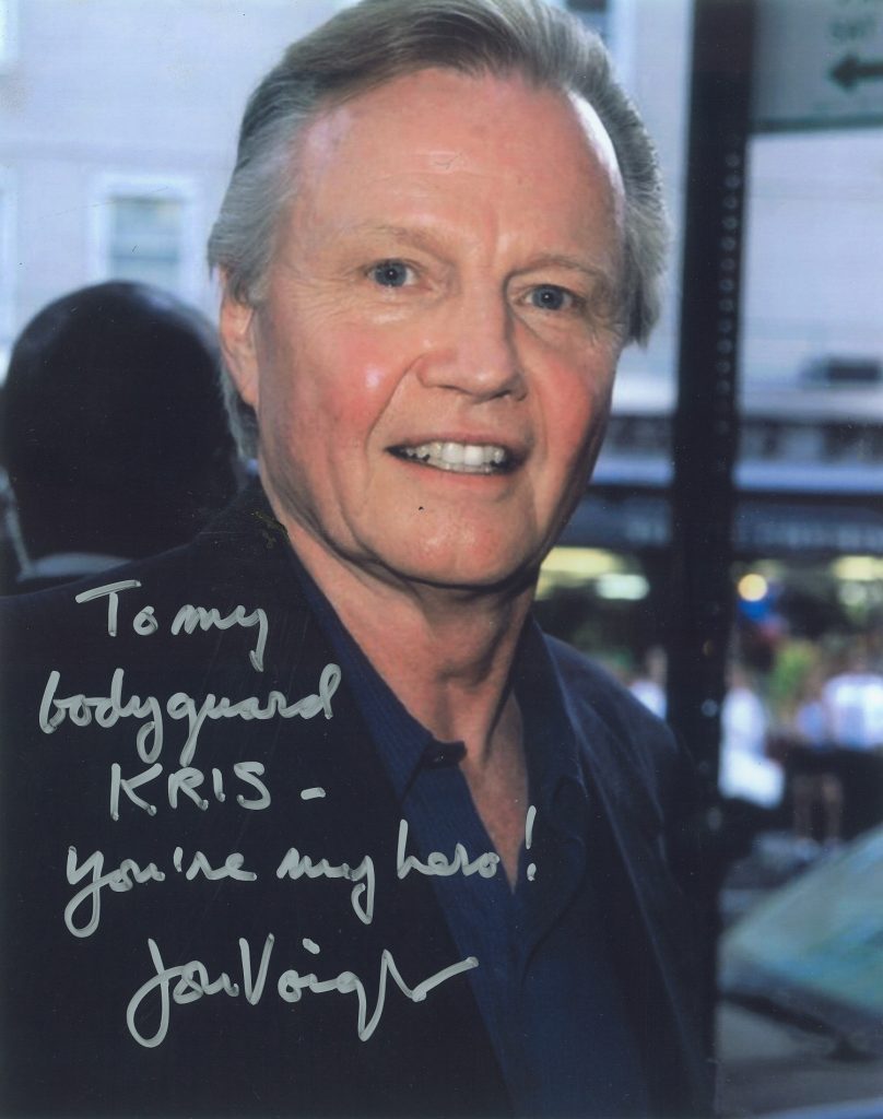 Jon Voight signed to Bodyguard Kris Herzog, famous celebrity bodyguard kris herzog and Jon Voight