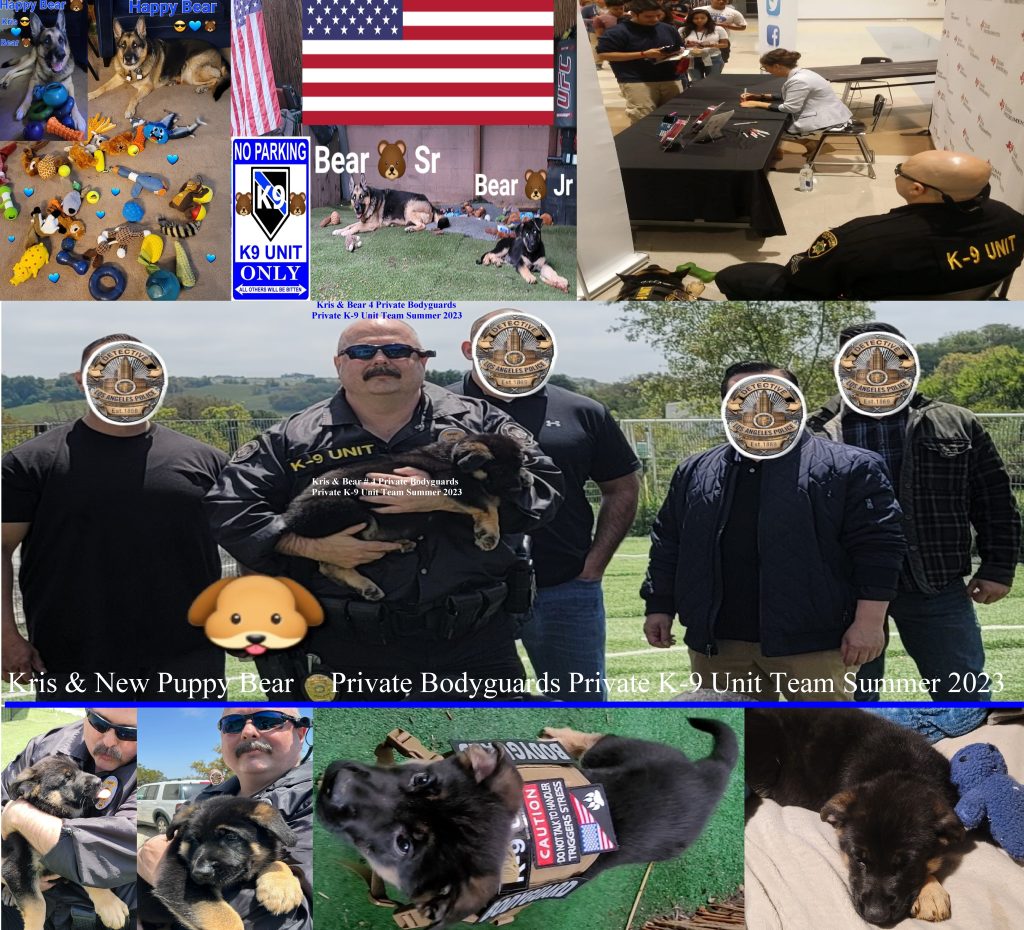 My true Hollywood Story by Kris Herzog May 2023 KRIS & BEAR HERZOG SECURITY K-9 TEAM FROM THE BODYGUARD GROUP OF BEVERLY HILLS 90210 Summer 2023