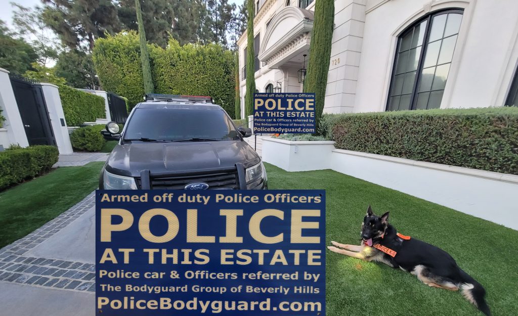 Beverly Hills security Kris Herzog The Bodyguard Group of Beverly Hills estate security 90210 Los Angeles off duty Police Taylor Swift Kim Kardashian estate armed estate security guards 2024