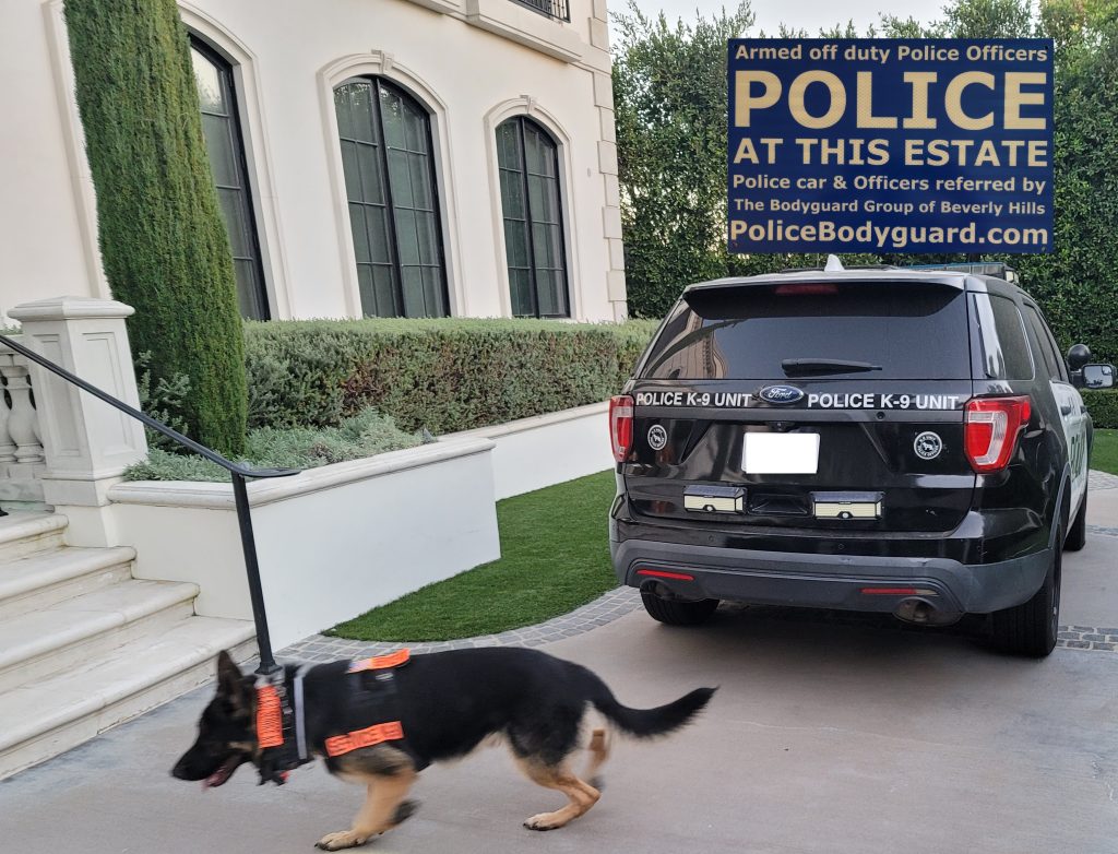 Beverly Hills security Kris Herzog The Bodyguard Group of Beverly Hills estate security 90210 Los Angeles off duty Police Taylor Swift Kim Kardashian estate armed estate security guards 2024