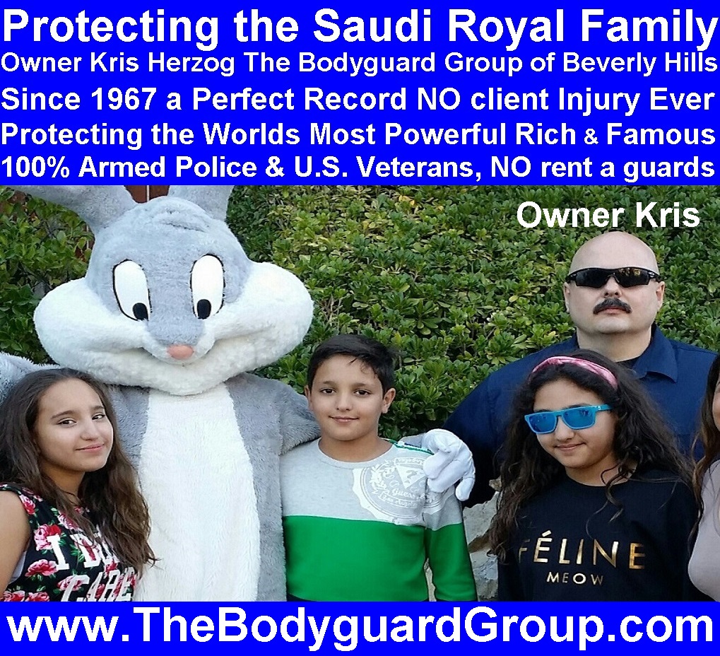 2025 Beverly Hills security The Bodyguard Group of Beverly Hills security 90210 owner Kris Herzog Los Angeles Celebrity armed Bodyguard for hire SAUDI Royal Family KIDS DETAIL 47