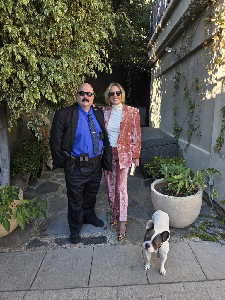 Sharon Stone Bodyguard Kris Herzog owner The Bodyguard Group of Beverly Hills security 90210 Taylor Swift Kim Kardashian celebrity bodyguards bandit 2025 2026