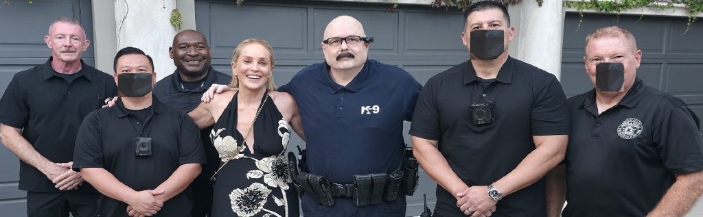 2026 Sharon Stone bodyguard Kris Herzog owner The Bodyguard Group of Beverly Hills security 90210 Taylor Swift Kim Kardashian 2027