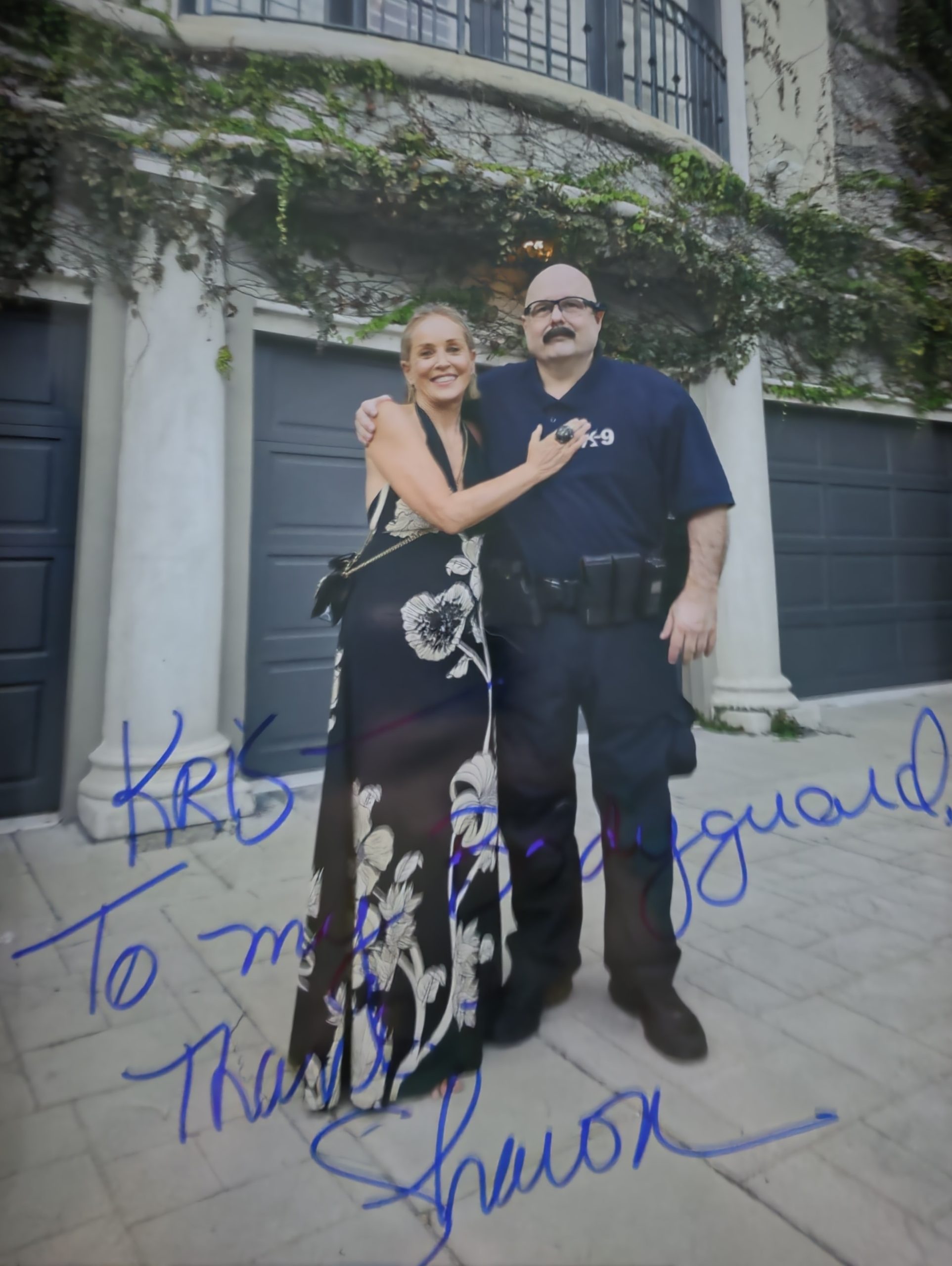 Sharon Stone 2026 Bodyguard Kris Herzog Beverly Hills security Sharon Stone Bodyguard Kris Herzog owner The Bodyguard Group of Beverly Hills security 90210 Taylor Swift Kim Kardashian celebrity bodyguards 2026