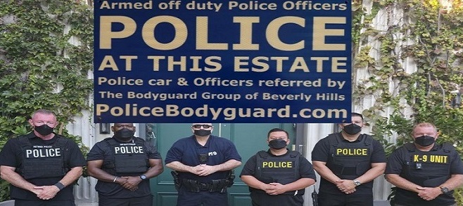 The Bodyguard Group of Beverly Hills security 90210 armed off duty police security guards celebrity bodyguards armored suv for rent 2026 2027